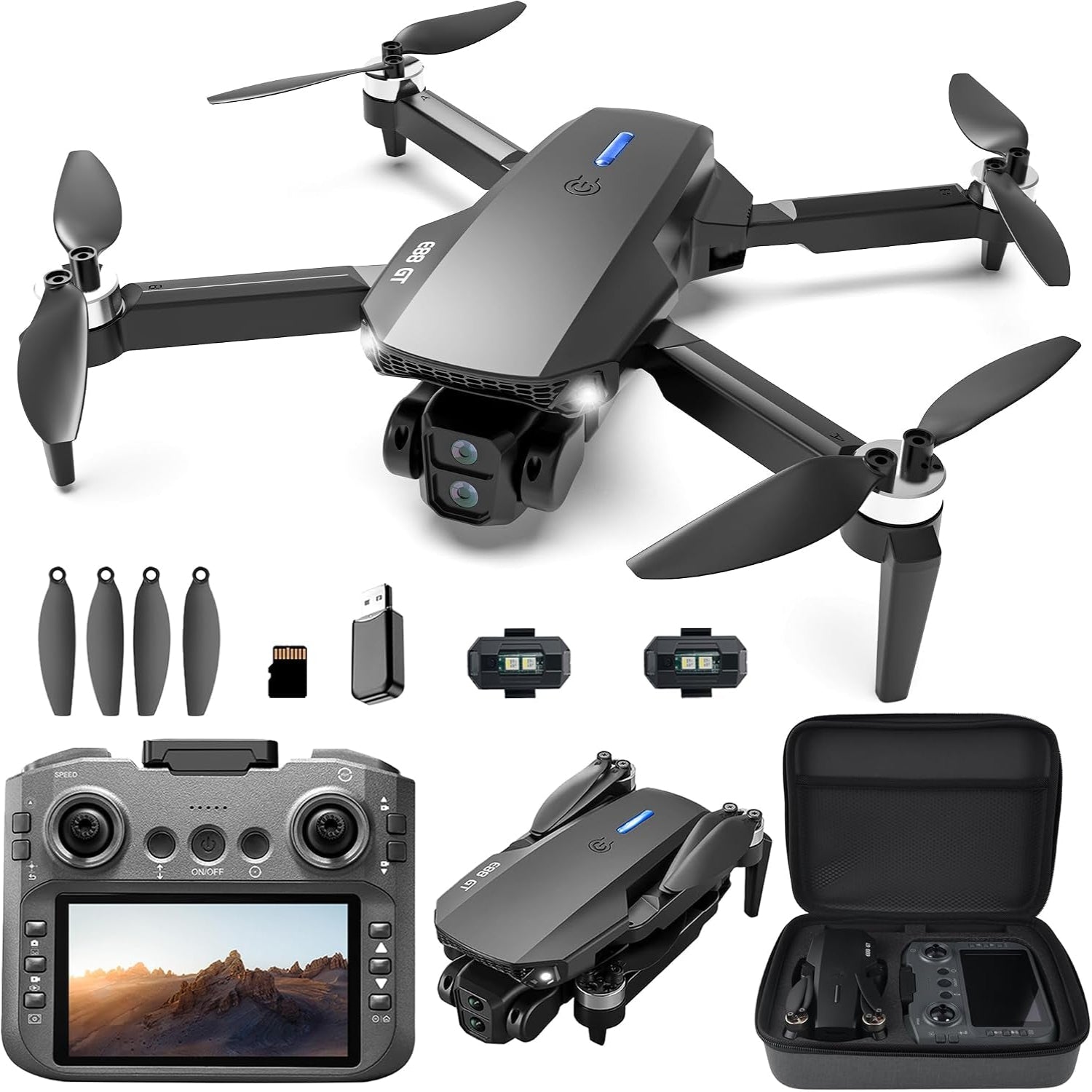 Drone with Screen on Controller, Ideal Toy Gift for Adults & Kids