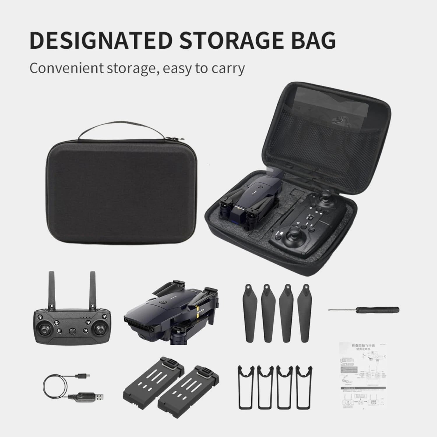 Black Falcon 4K Drone with Camera 2026 Quadcopter Drones for Adults — product view 3