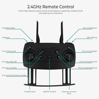 Black Falcon 4K Drone with Camera 2026 Quadcopter Drones for Adults — product view 4
