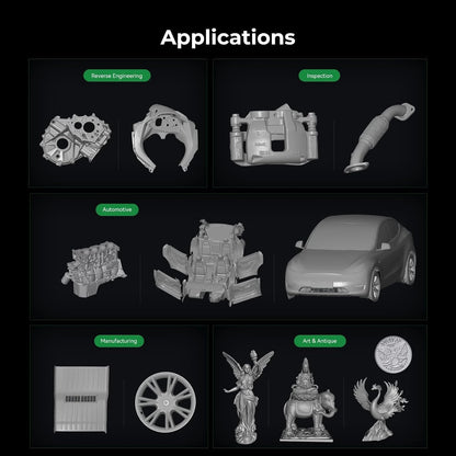 Creality 3D Scanner Raptor Pro for 3D Printing, Handheld 3D Scanner 0.02Mm Accuracy, 22+7 Blue Laser & NIR, 60Fps High-Speed & 5MM to 4M Objects, 24-Bit Full-Color Scanning for Windows Macos — product view 5