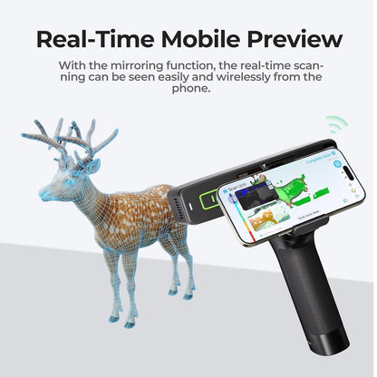 Otter Lite 3D Scanner for 3D Printing, Handheld 3D Printer Scanner 0.05Mm Precision, Full-Color Scanning | Wifi 6 | Portable for Metal/Black Objects | Windows/Macos/Android/Ios — product view 2