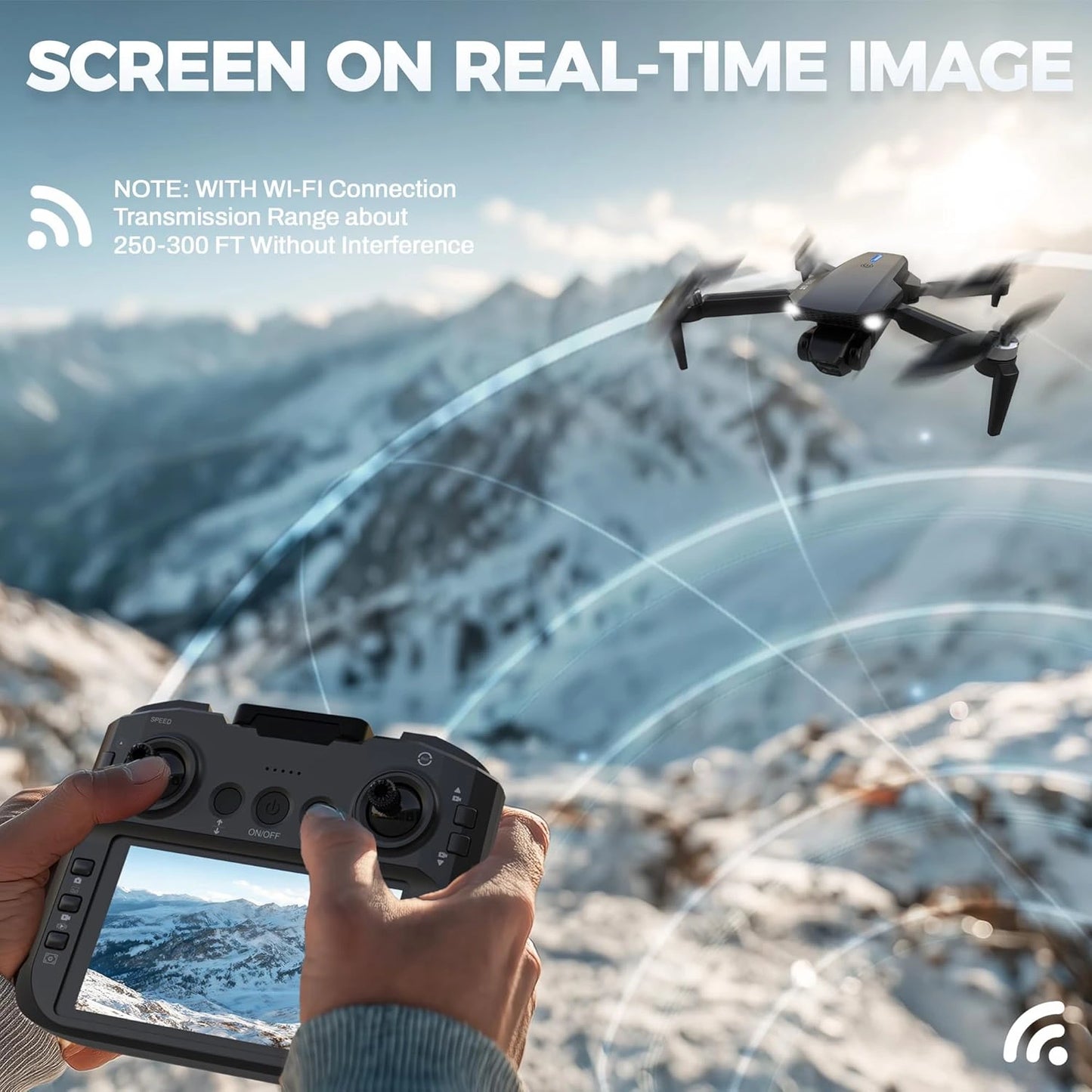 Drone with Screen on Controller, Ideal Toy Gift for Adults & Kids — product view 5