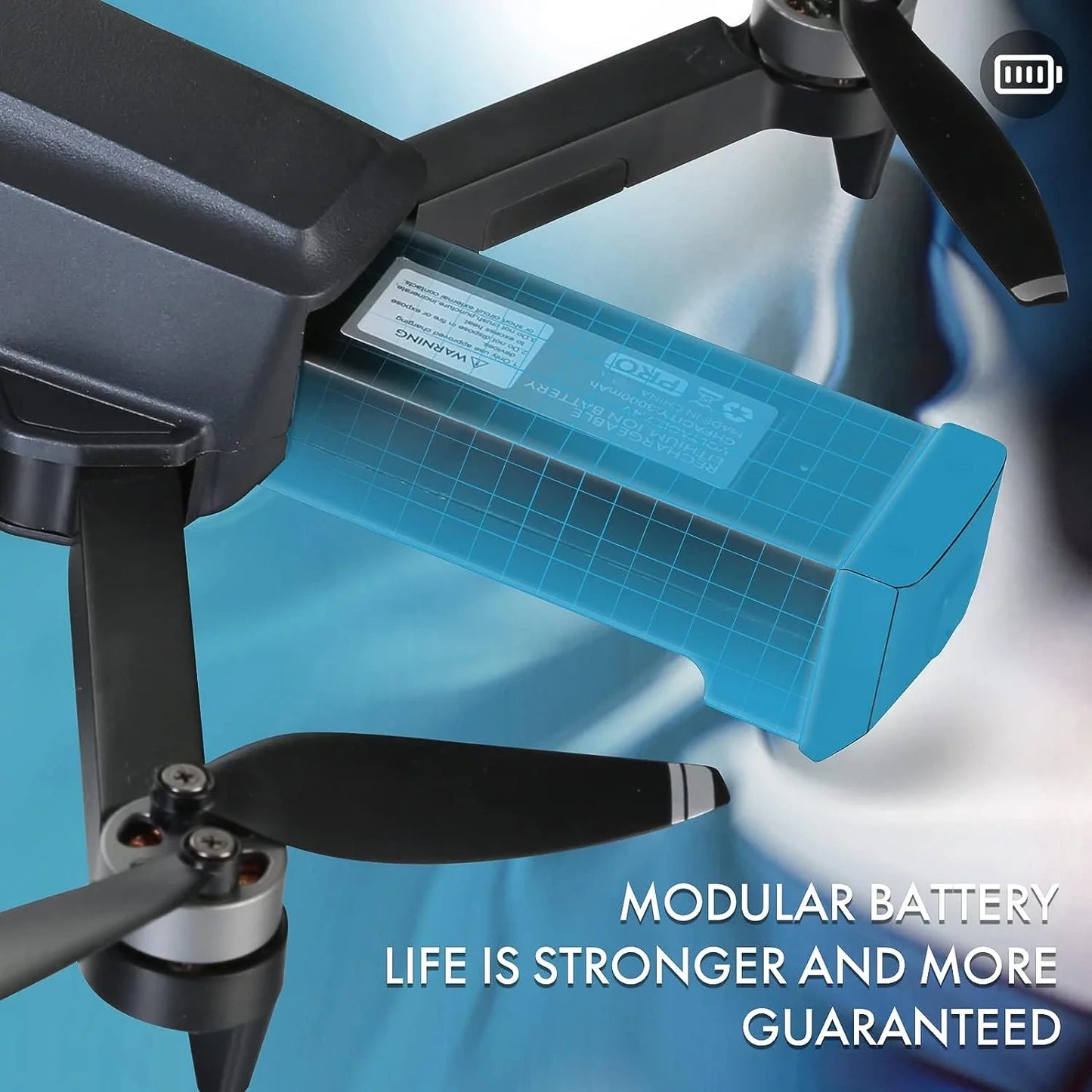 Drone with 4K Camera for Adults and Beginners, 5G Wifi Transmission, 40 Minutes Flight Time,Black — product view 2