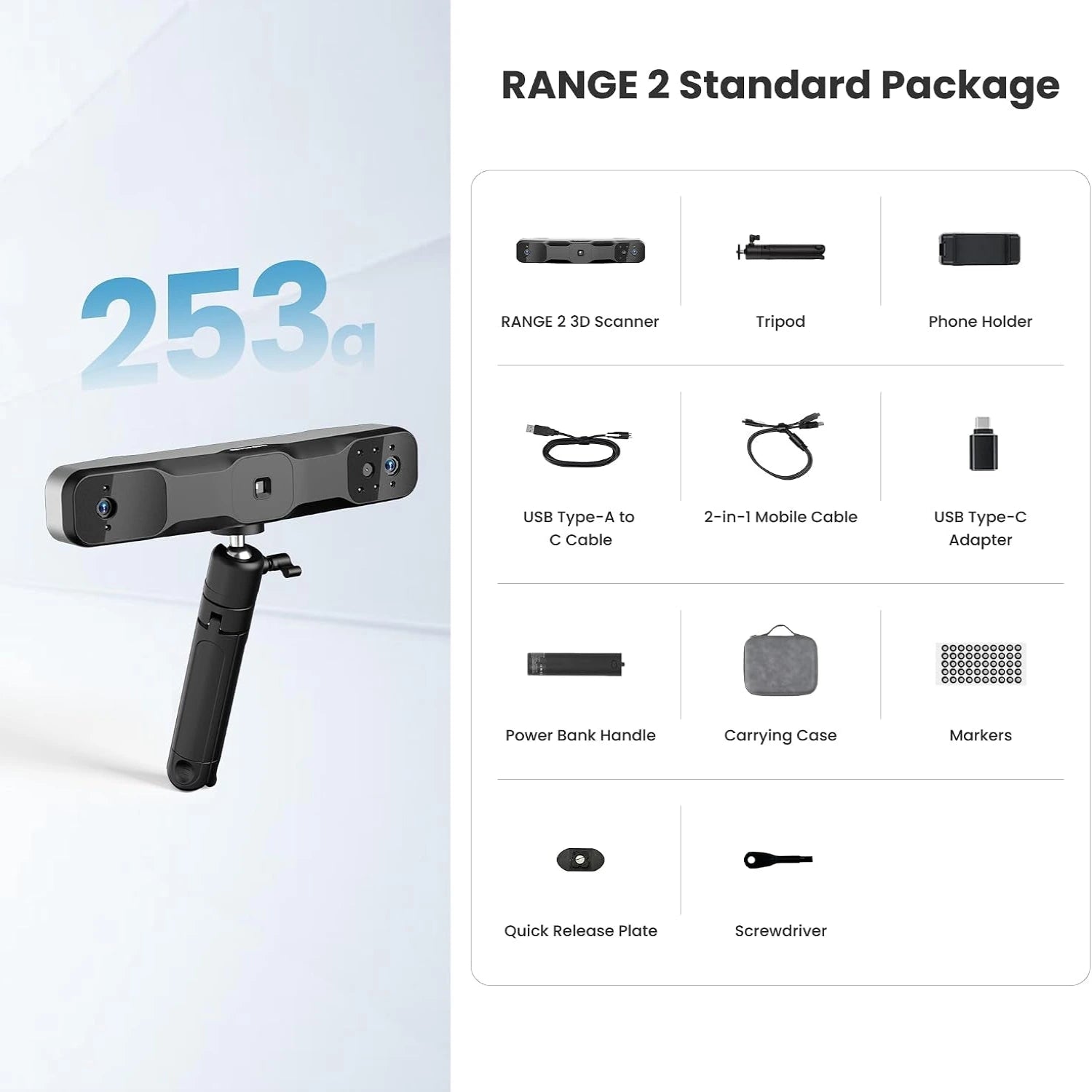 RANGE 2 3D Scanner for 3D Printing, Large Objects — product view 3