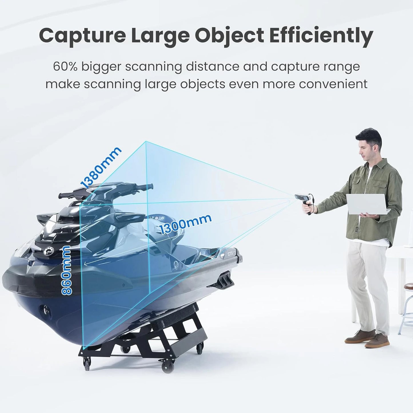 RANGE 2 3D Scanner for 3D Printing, Large Objects — product view 4